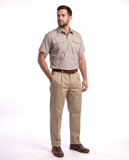 Bush Chino Trousers – Pleated Front